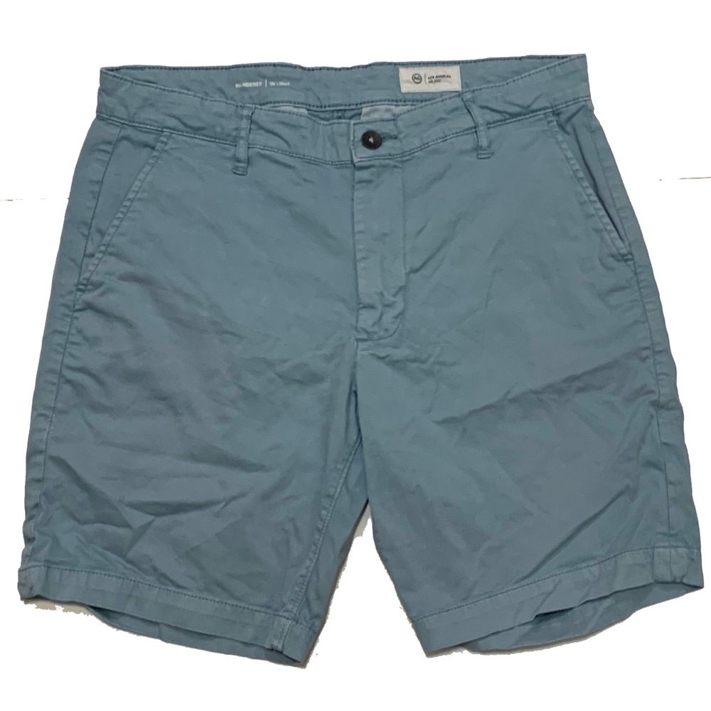 Ag Adriano Goldschmied Slate Blue Flat Front Shorts
